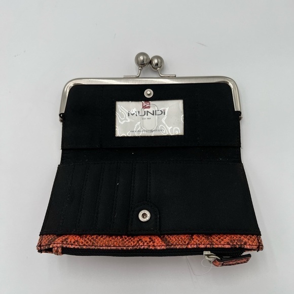 Mundi Orange and Black Animal Print Wallet - Picture 6 of 10